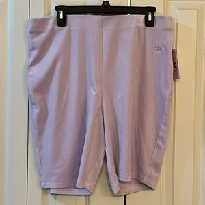 NWT Juicy by Juicy Couture Lilac Velour Biker Shorts Size XXL